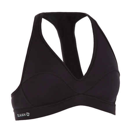 Ana Women's Surfing Crop Top Swimsuit Top Black