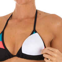 Mae Women's Sliding Triangle Swimsuit Top with Padded Cups MAE COLORB