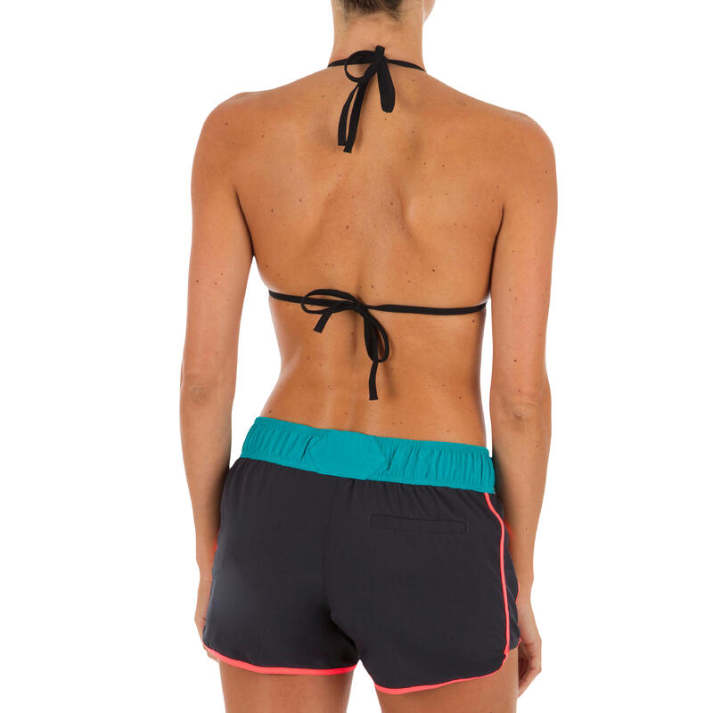 Dámské boardové šortky s pružným pasem a stahováním na šňůrku Tini Colorblock 