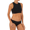 Top Bikini Camiseta Surf Cremallera Espalda Olaian Carla Mujer Reductor Negro