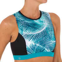 Carla Women's Crop Top Swimsuit Top with Back Zip - Bondi