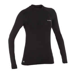 Women's Long Sleeve UV-resistant Surfing T-Shirt black