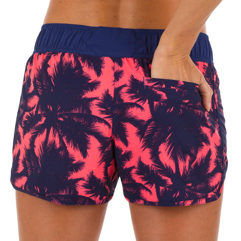 Short de bain femme TINI POLY avec ceinture élastique et cordon de serrage Short de bain femme TINI POLY avec ceinture élastique et cordon de serrage