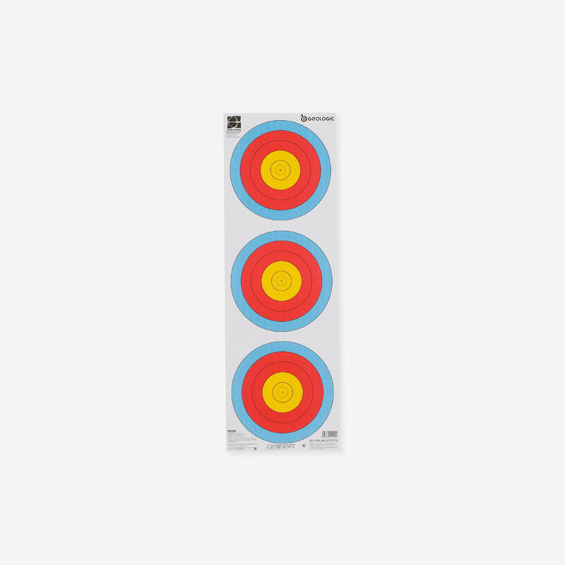 Trispot Archery Target Face x5 Decathlon