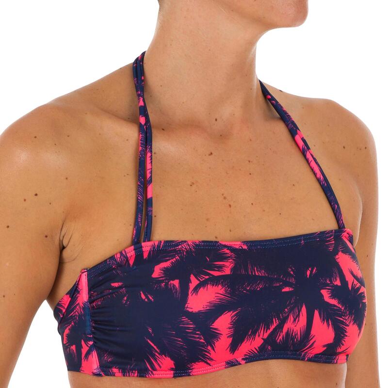 Haut de maillot de bain bandeau LAURA POLY avec coques amovibles