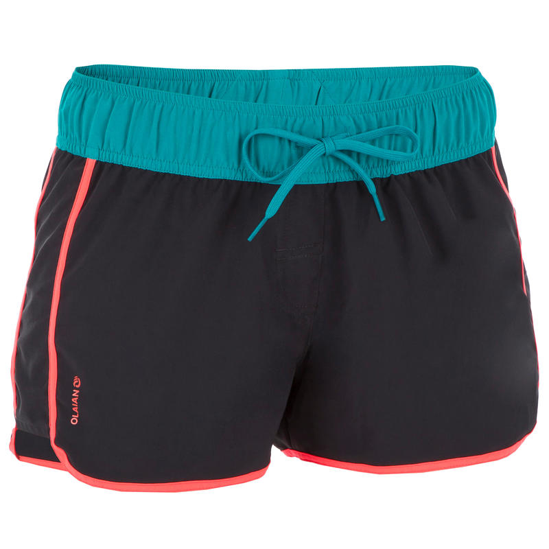 Women's boardshorts with elastic waistband and drawstring TINI COLORBLOCK Women's boardshorts with elastic waistband and drawstring TINI COLORBLOCK