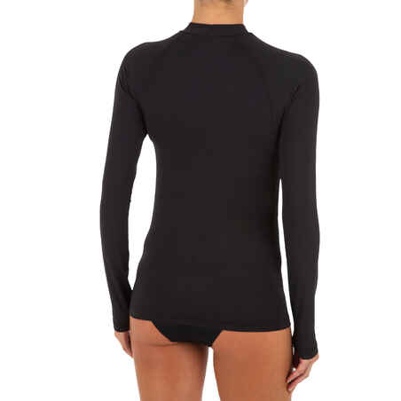 Women's Long Sleeve UV-resistant Surfing T-Shirt black