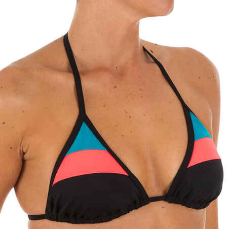 Mae Women's Sliding Triangle Swimsuit Top with Padded Cups MAE COLORB