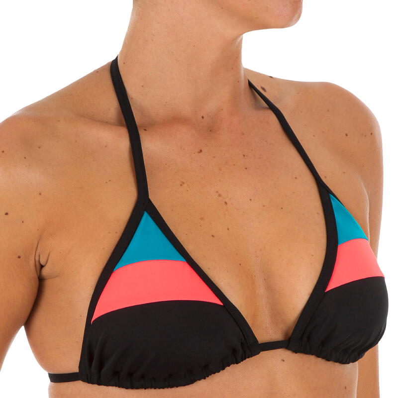 Haut de maillot de bain femme triangle coulissant avec coques MAE COLORB