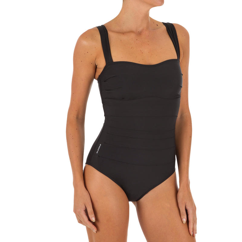 Traje de baño dama DORA negro moldeador 360° y elegante drapeado Traje de baño dama DORA negro moldeador 360° y elegante drapeado