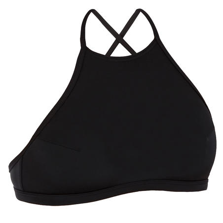 Haut de maillot de bain femme brassière de surf avec coques ANDREA NOIRE