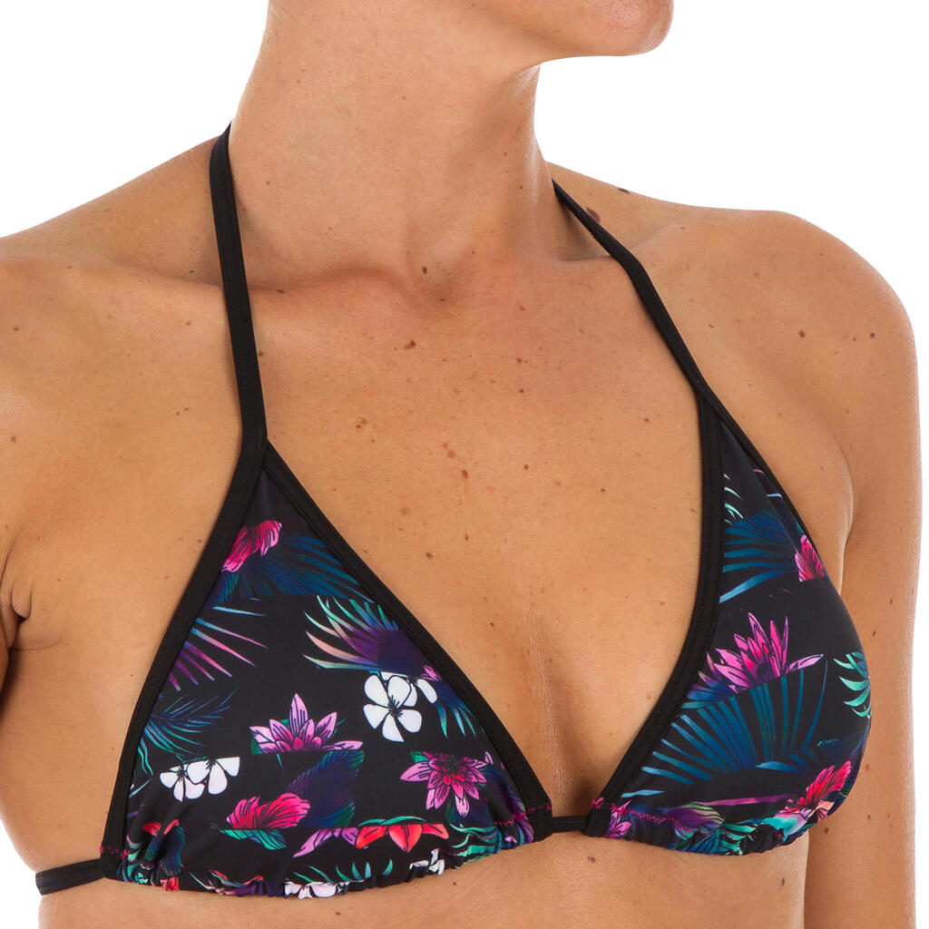 Bikini-Oberteil Damen Triangel herausnehmbare Formschalen Mae Presana rosa/grün