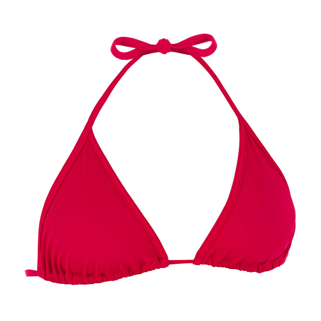 Haut de maillot de bain femme triangle coulissant MAE ROUGE