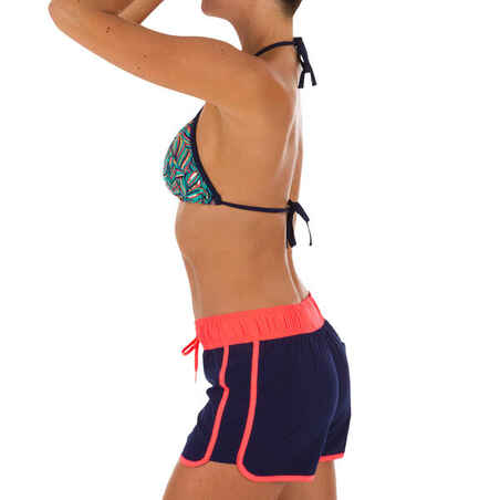 Women's boardshorts with elasticated waistband and drawstring TINI COLORB