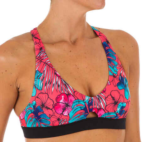 Crop to swimsuit top with double adjustable back AGATHA Aloha