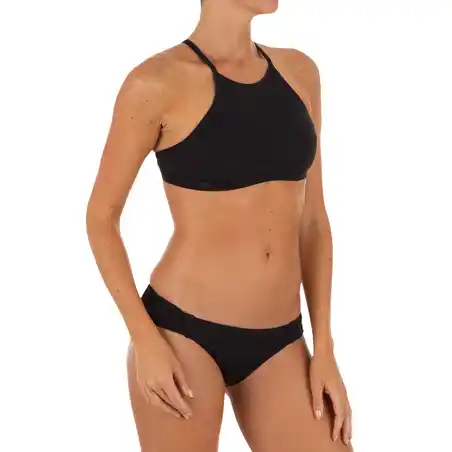 Niki Women's Surfing Swimsuit Bottoms with Gathering at the Sides - Black