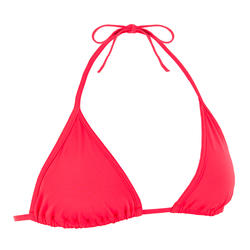 WOMEN'S SLIDING TRIANGLE SWIMSUIT TOP 
REMOVABLE PADDED CUPS MAE - RED