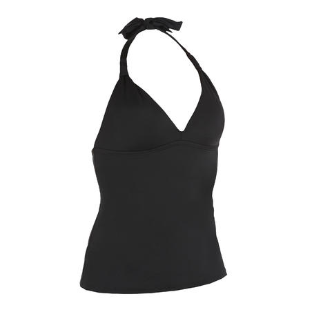 Ines Women's Tankini Swimsuit Top with Fixed Padded Cups - Black