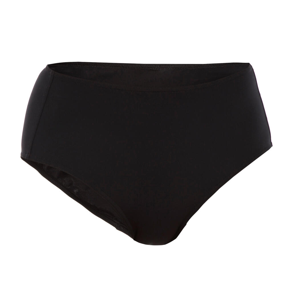 Bas de maillot de bain de surf femme taille haute ROMI NOIRE