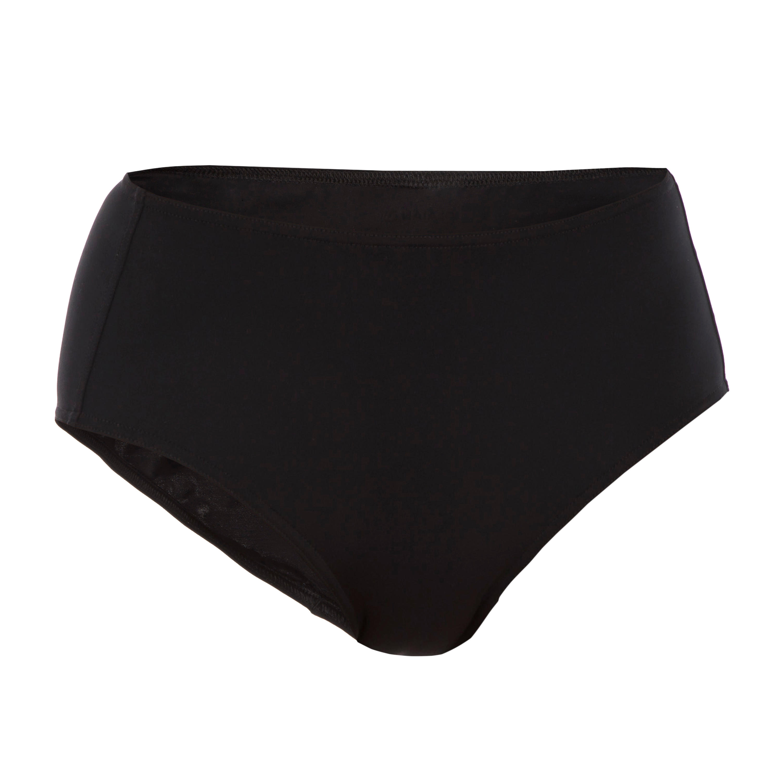 high waisted black swim bottom