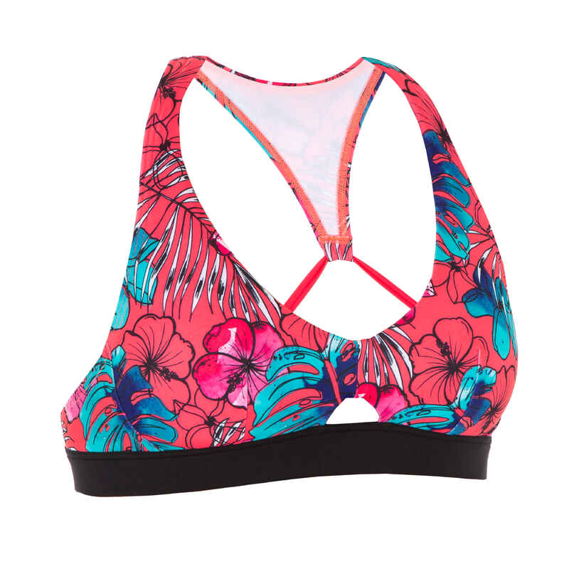 Crop to swimsuit top with double adjustable back AGATHA Aloha