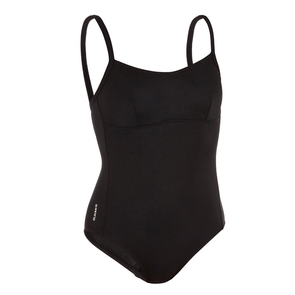 Maillot de bain 1 pièce femme CLOE NOIR dos réglable X ou U