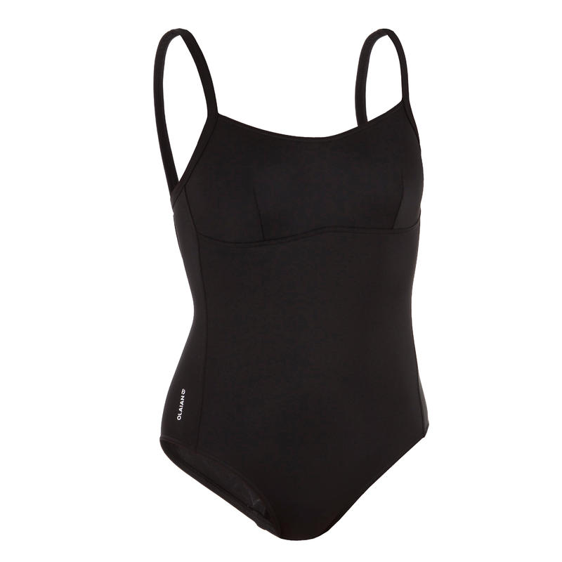 Women's Adjustable Back 1-Piece Swimsuit - Cloe Black