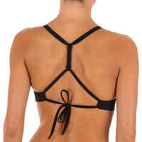 Bikini-Oberteil Damen Bustier im Rücken doppelt verstellbar Bea schwarz