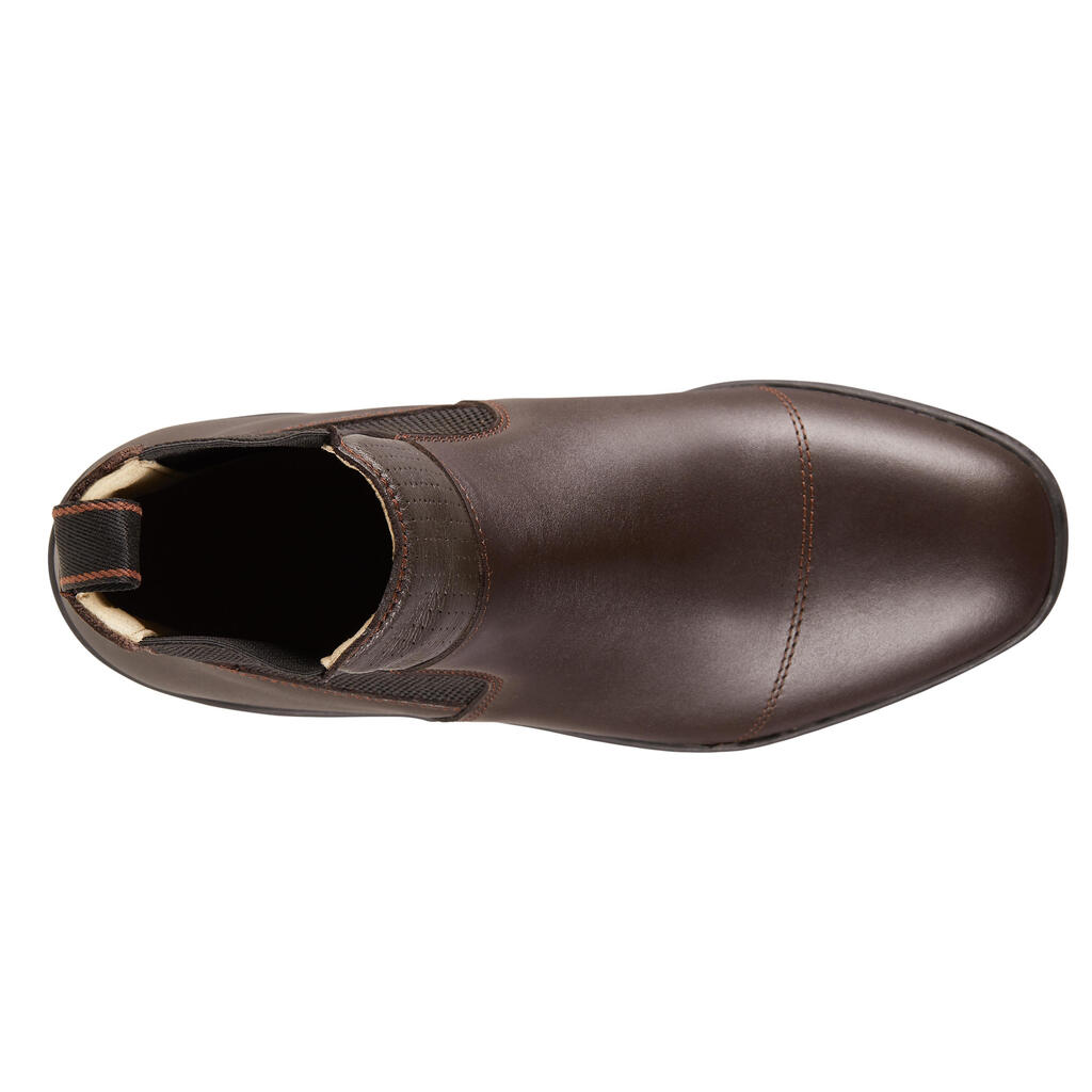 Boots cuir équitation adulte 560 marron