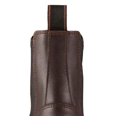 560 Adult Horse Riding Leather Jodhpur Boots - Brown