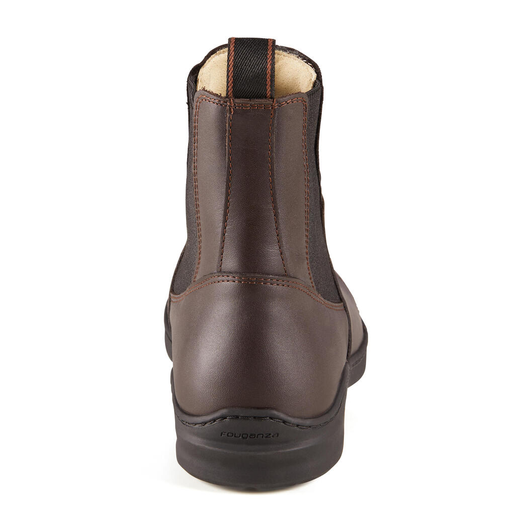 Boots cuir équitation adulte 560 marron