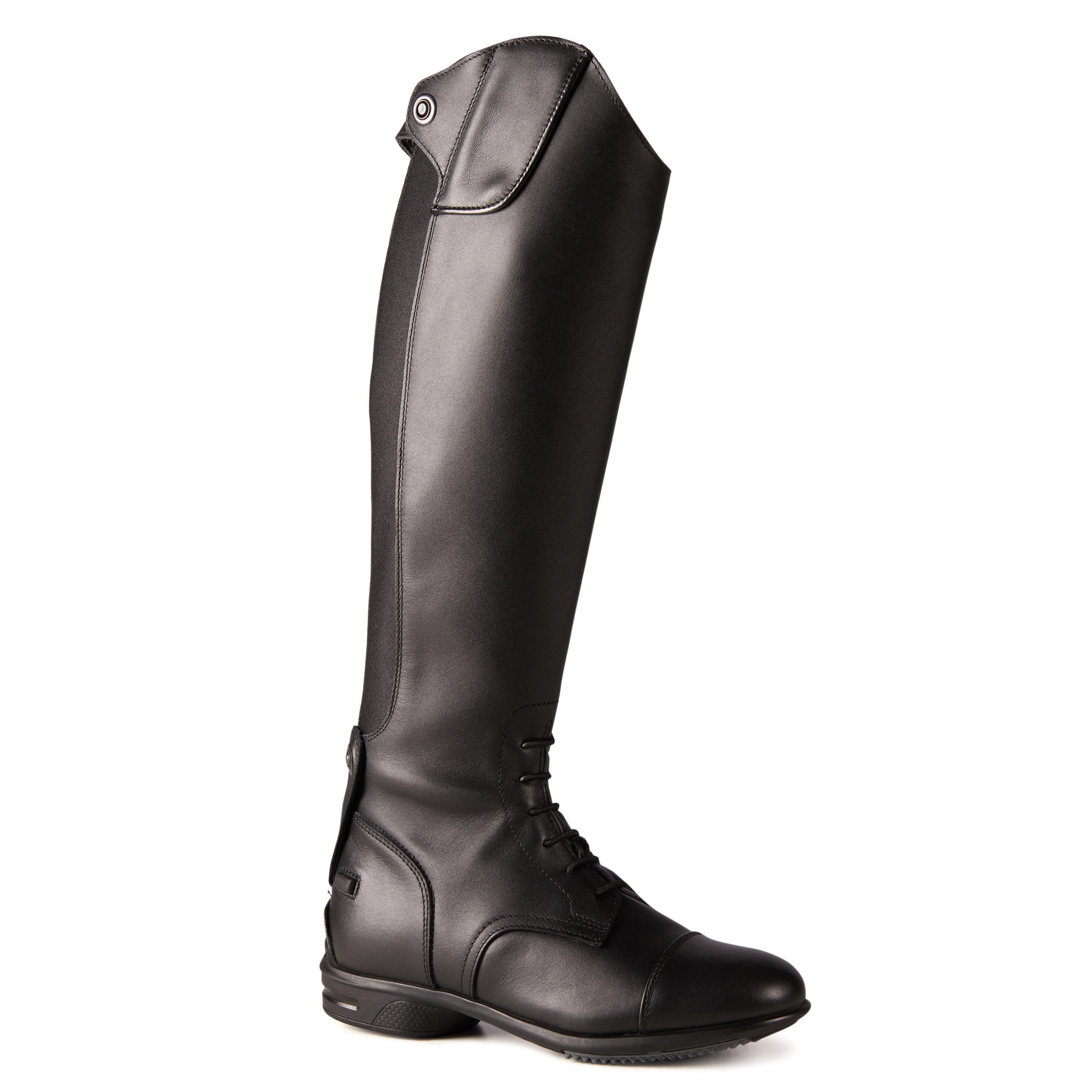 Adult Equestrian Boots 900 Jump Second Choice Calf Size L - Black 1/17