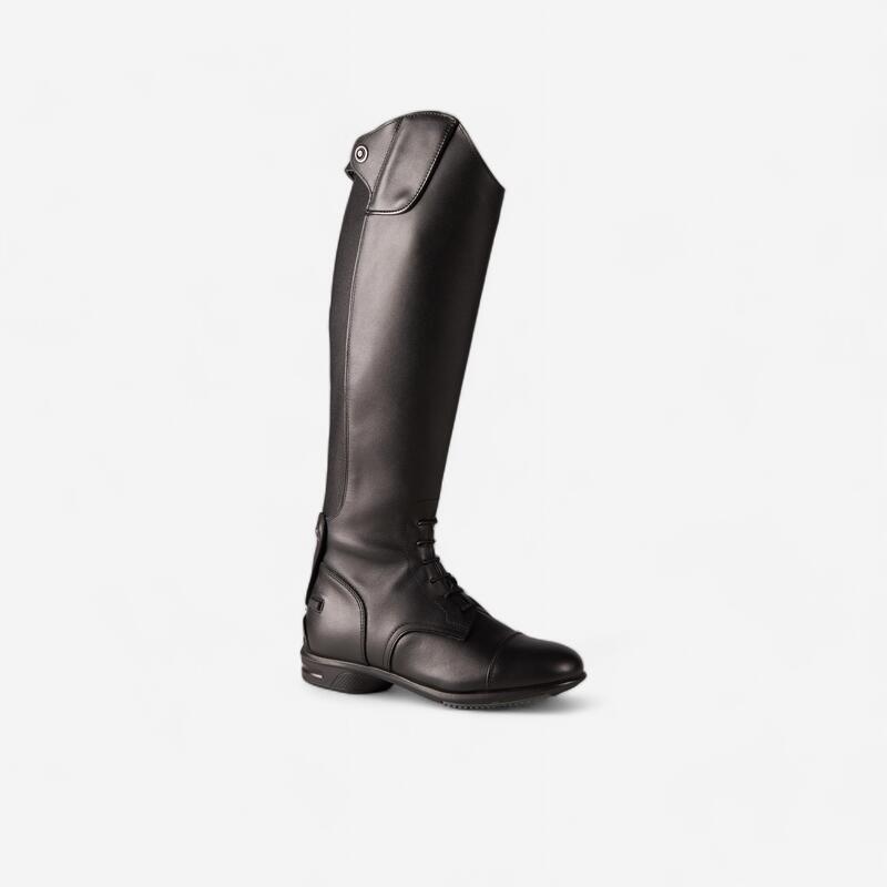 Bottes cuir équitation adulte 900 JUMP SECOND CHOIX mollet S noir
