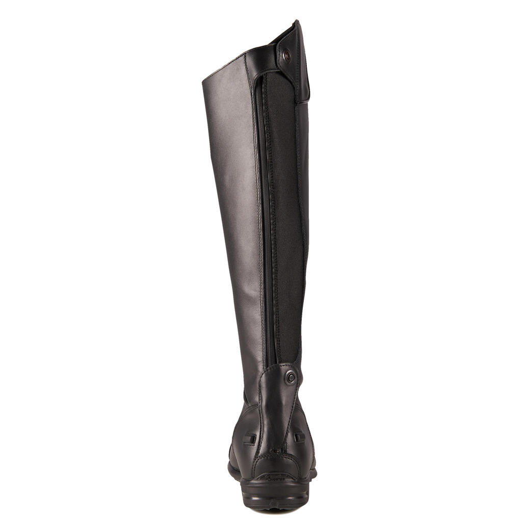 900 Jump L Adult Leather Horse Riding Long Boots - Black