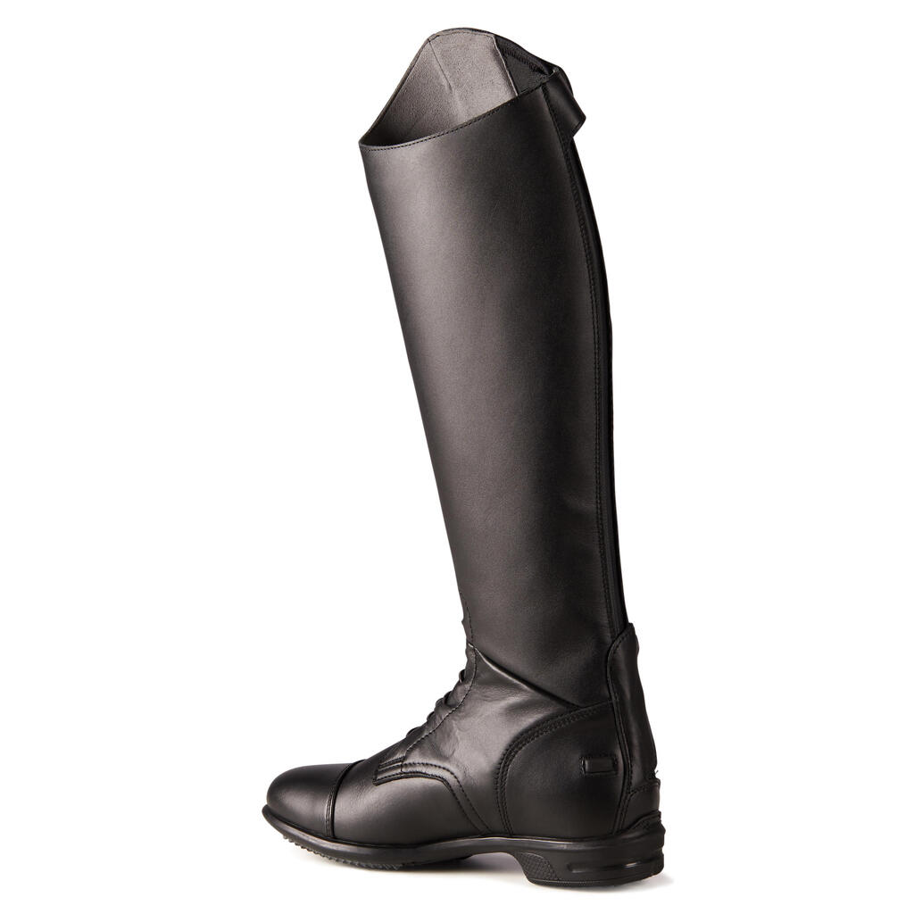 900 Jump L Adult Leather Horse Riding Long Boots - Black