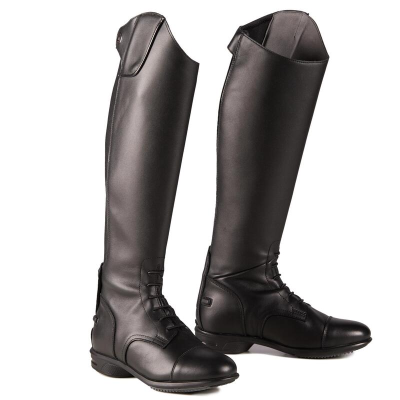 Bottes cuir équitation adulte 900 JUMP SECOND CHOIX L noir