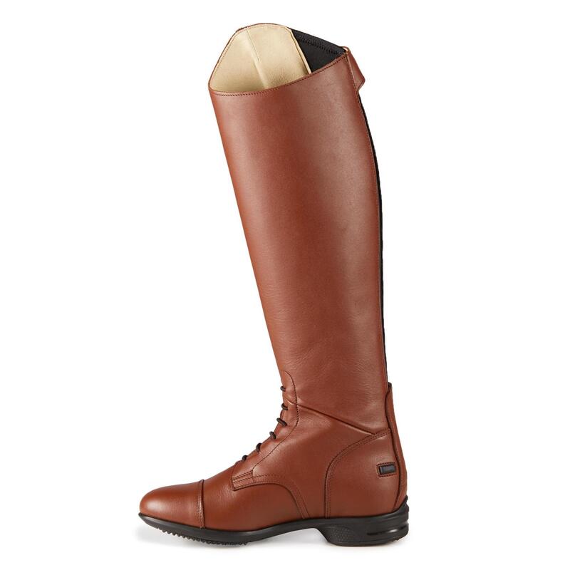 Bottes cuir équitation adulte 900 JUMP SECOND CHOIX M marron