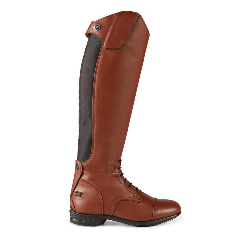 Bottes cuir équitation adulte 900 JUMP SECOND CHOIX M marron