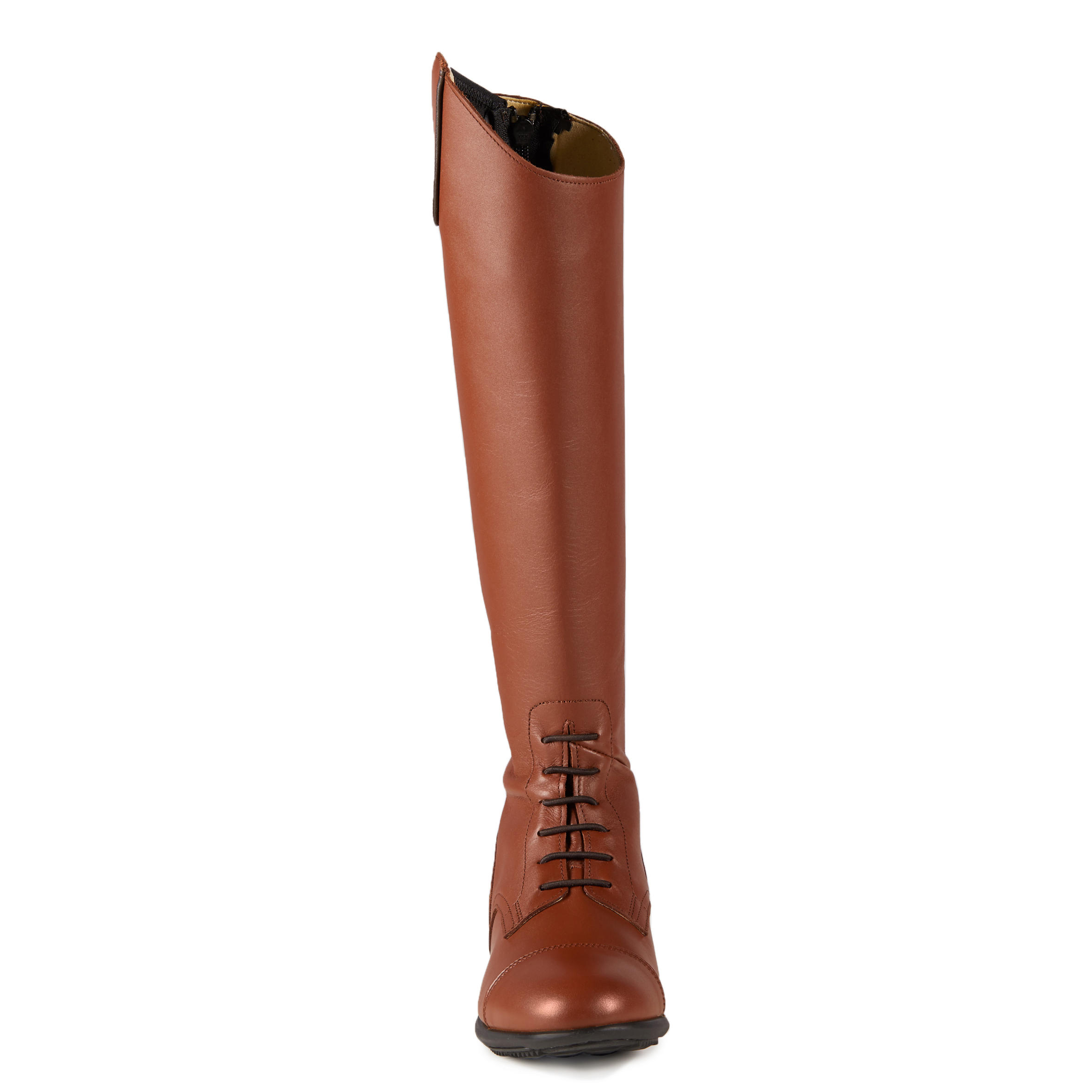 900 Jump M Adult Horse Riding Leather Long Boots - Brown 8/16