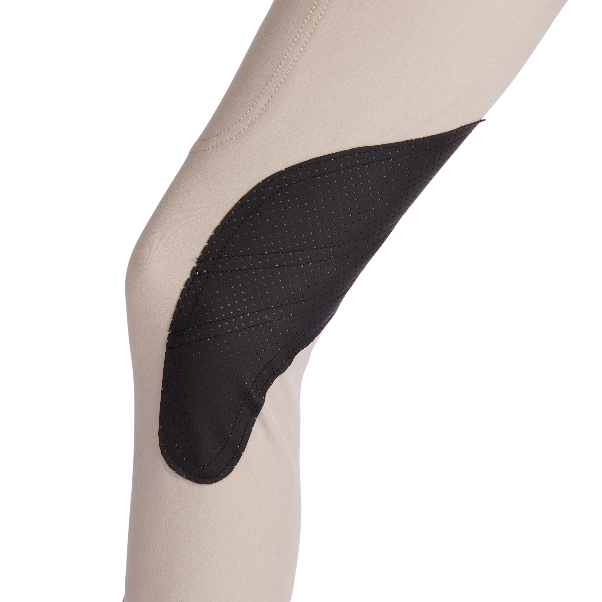 Lichte rijbroek voor kinderen 500 mesh antislip zitvlak beige 11/14