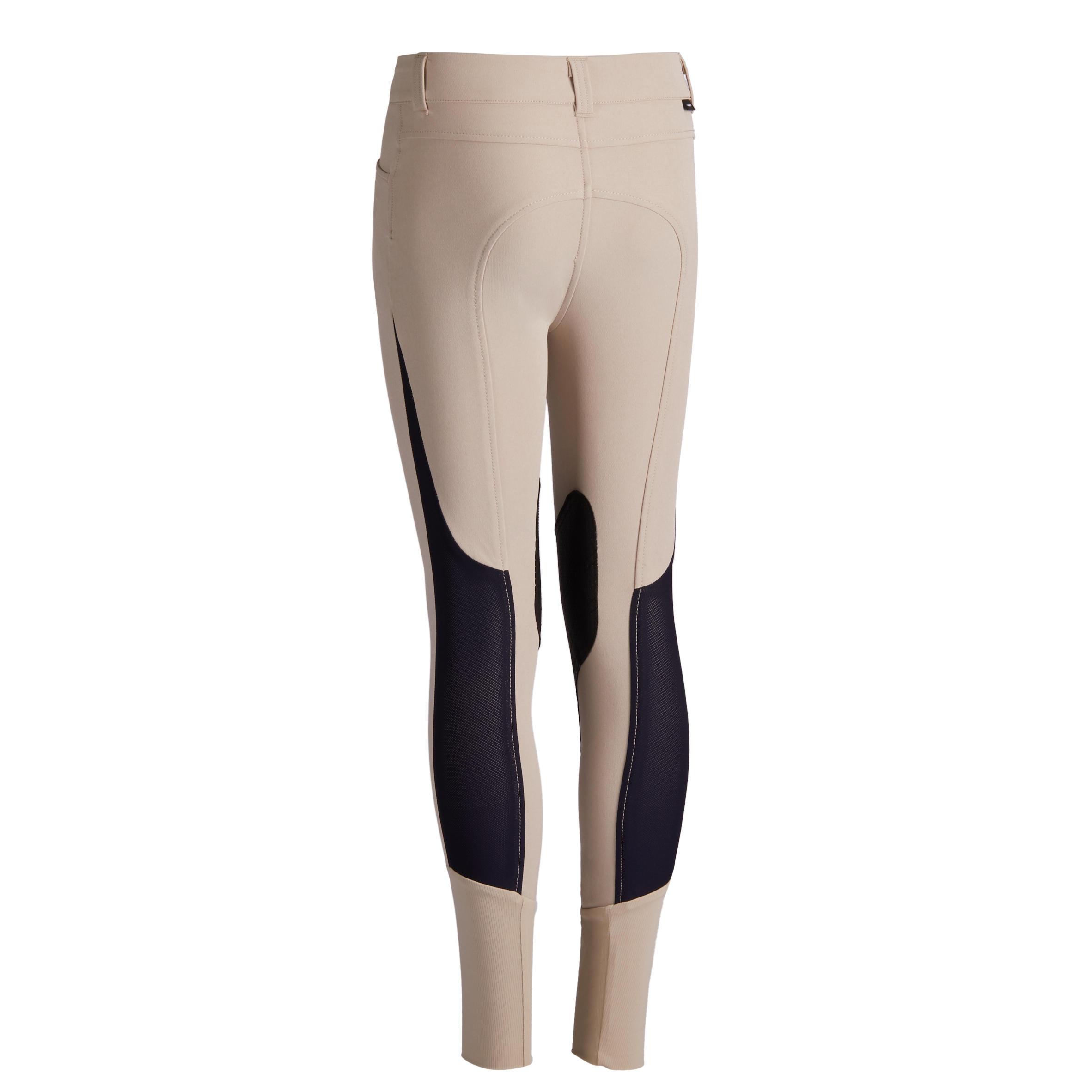 Lichte rijbroek voor kinderen 500 mesh antislip zitvlak beige 3/14