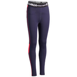 Pantalon équitation enfant 100 LIGHT marine et rose