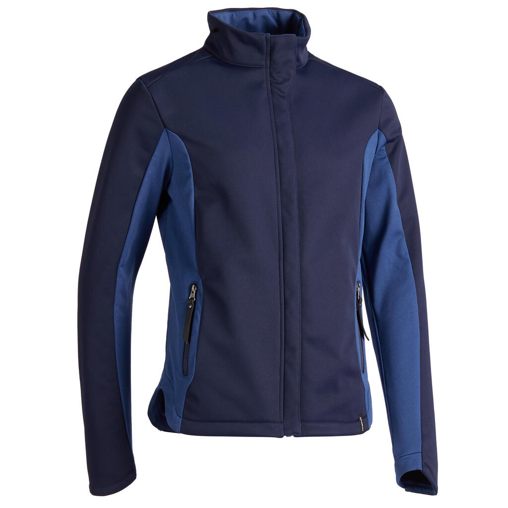 500 Children's Horse Riding Softshell Jacket - Navy/Blue