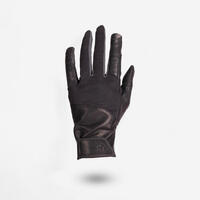 Gants d'équitation en cuir respirant Femme - 960 noir