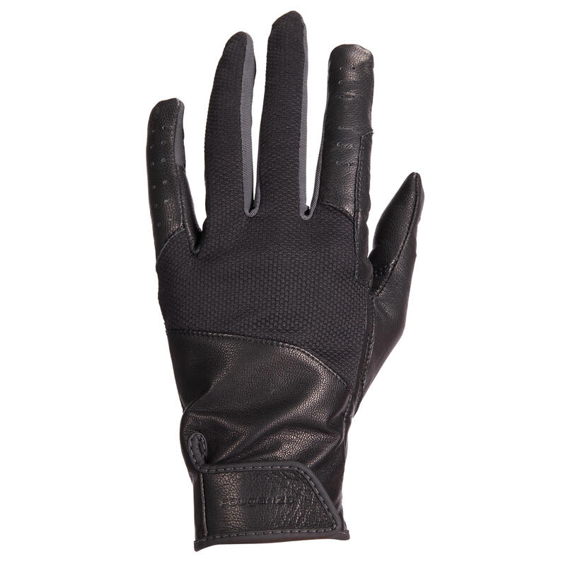 Dámské kožené jezdecké rukavice 960 černé