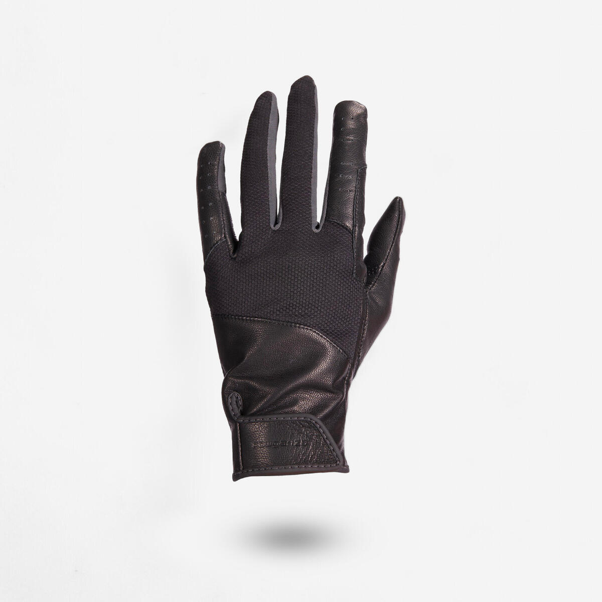 Gants d'équitation en cuir respirant Femme - 960 noir