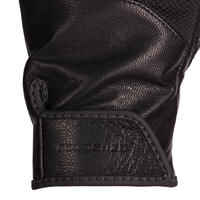 Women's Horse Riding Leather Gloves 960 - Black