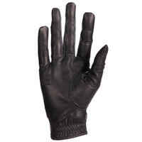 Women's Horse Riding Leather Gloves 960 - Black