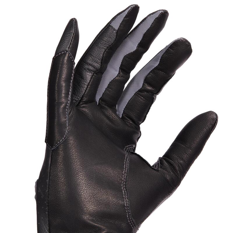 Dámské kožené jezdecké rukavice 900 černé