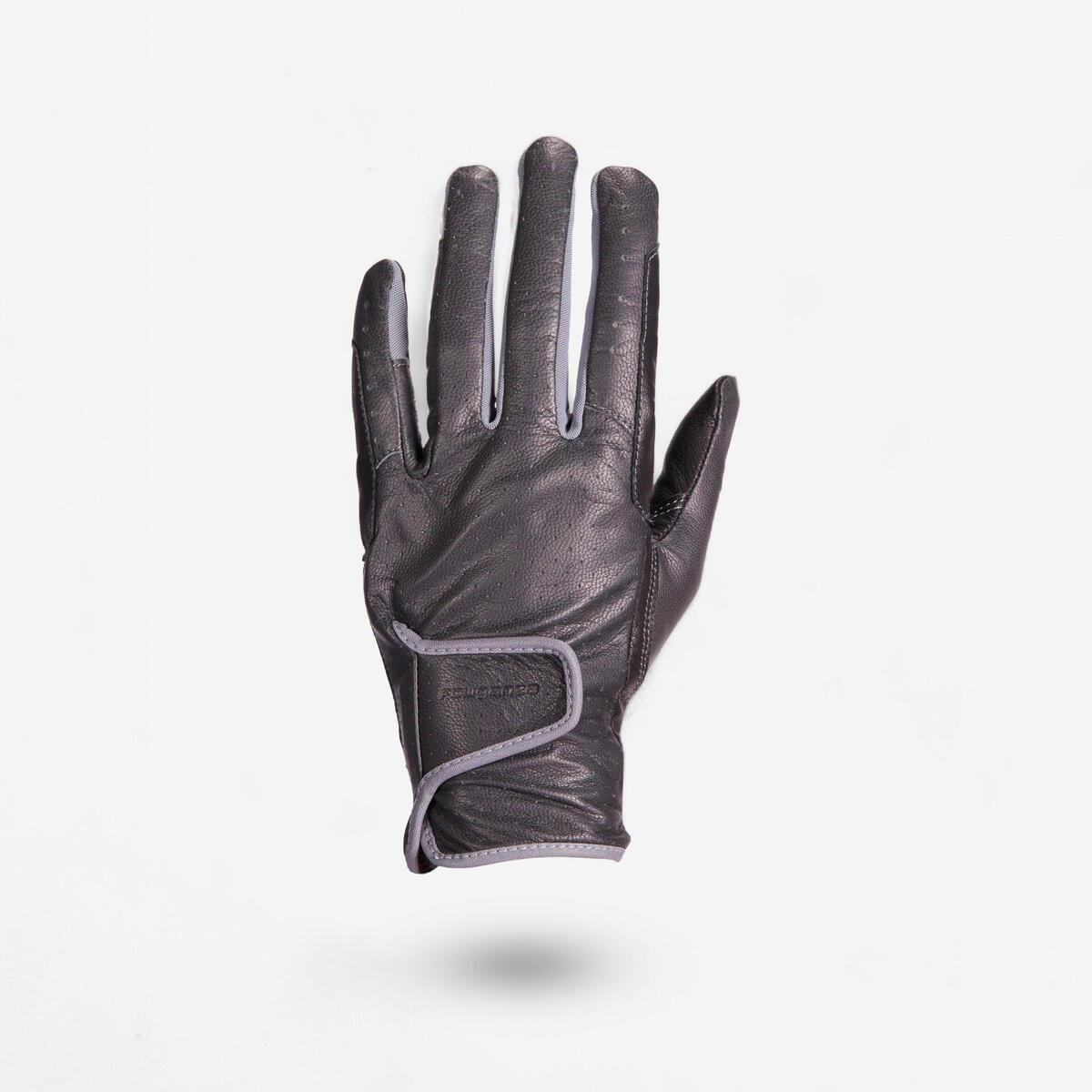 Gants cuir équitation femme 900 noir